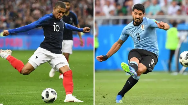 Kylian Mbappe and Luis Suarez