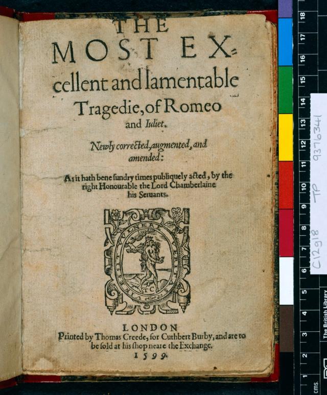 1598年四開本《羅密歐與朱麗葉》