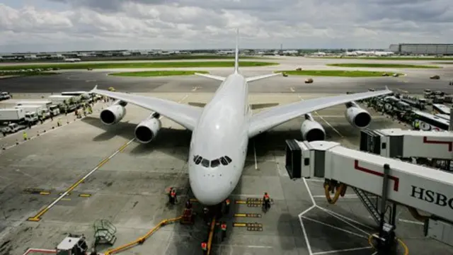 Avión en un aeropuerto