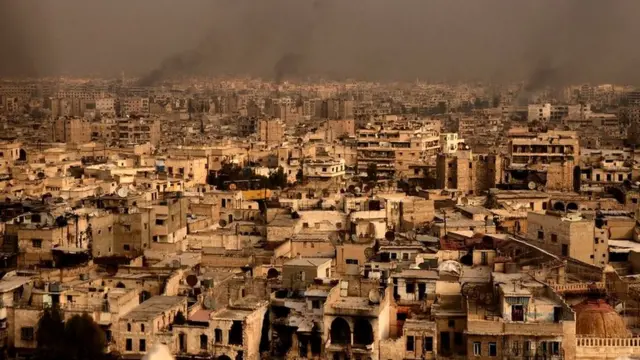 La ciudad de Alepo resultó muy dañada por años de lucha intensa.