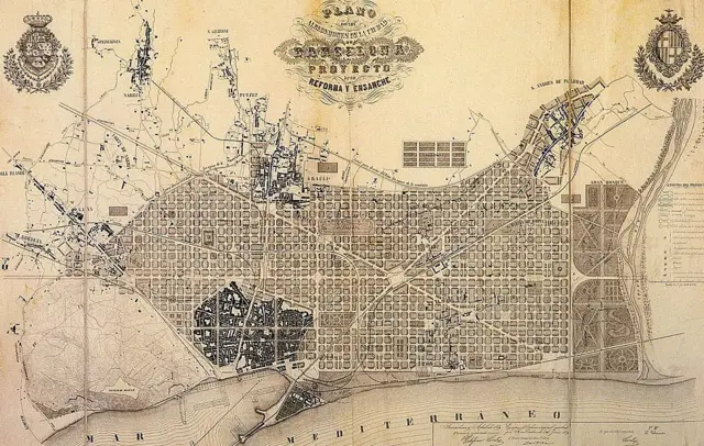 Plan del ensanche de Barcelona