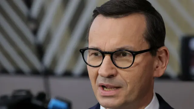 Mateusz Morawiecki, primer ministro polaco y quien más temprano este martes se reunió con el consejo de seguridad de su país.