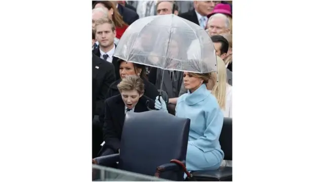 Мелания Трамп с сыном Барроном