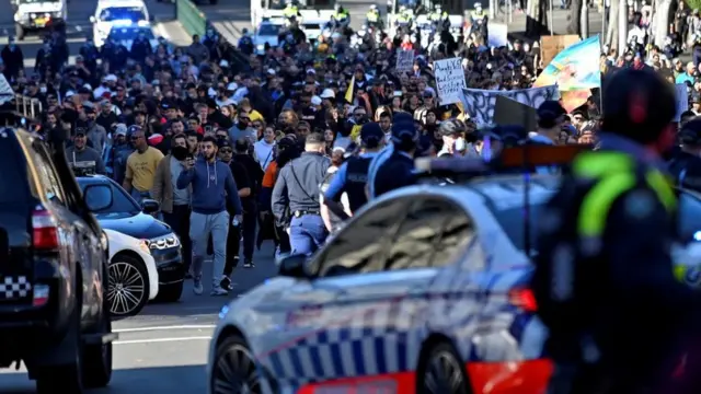 Manifestantes en Sídney.