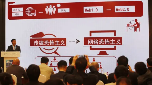 烏鎮互聯網大會上有關「網絡恐怖主義」的座談會（中新社圖片17/11/2016）