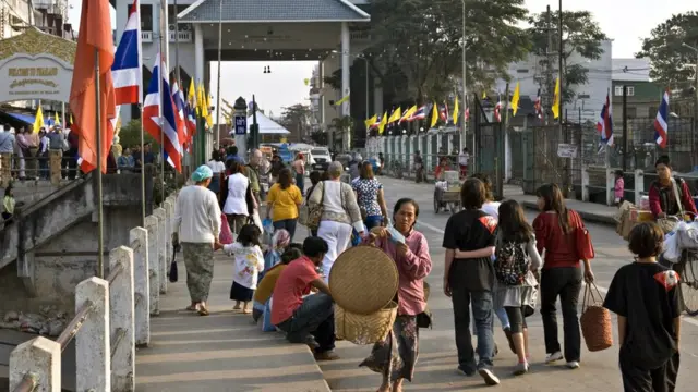 ထိုင်း-မြန်မာနယ်စပ်က မဲဆိုင်-တာချီလိတ် နယ်စပ်ဂိတ်တစ်နေရာ
