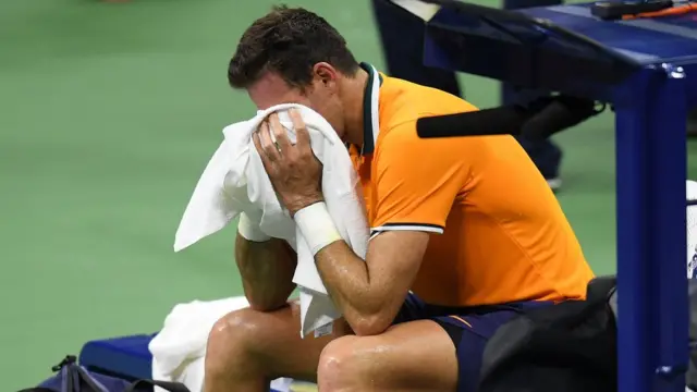 Uplakani Del Potro posle meča