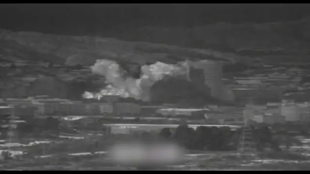 우리 군 장비에 촬영된 개성 남북공동연락사무소 청사 폭파 모습