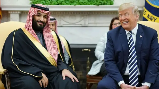 মার্কিন প্রেসিডেন্ট ট্রাম্পের সাথে এমবিএস