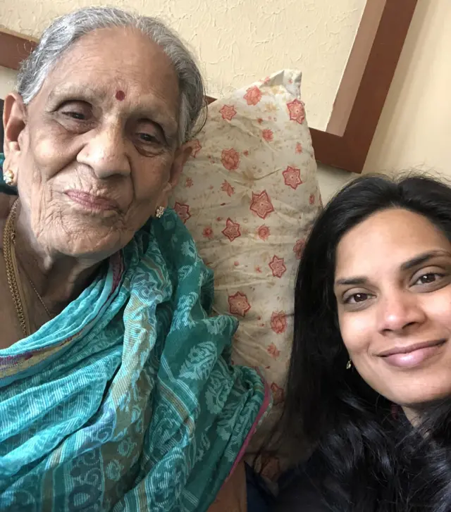 vijaya Gadde with her grandmother