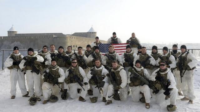 Американские солдаты в эстонской Нарве