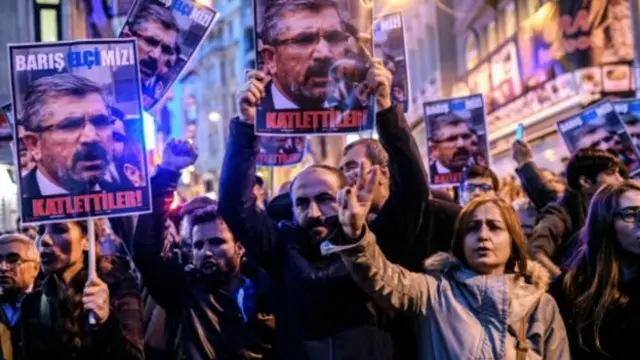Tahir Elçi için protesto