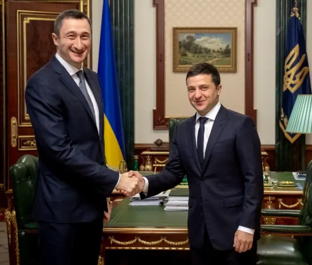 Олексій Чернишов і Володимир Зеленський у 2019 році