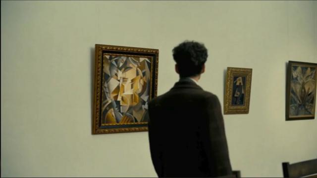 Una escena de la película "Oppenheimer" que presenta la supuesta obra maestra de Kliun de la Colección Zaks.
