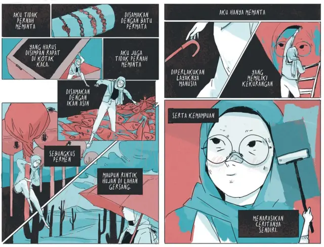 perempuan, batasan, ilustrasi, ilustrator