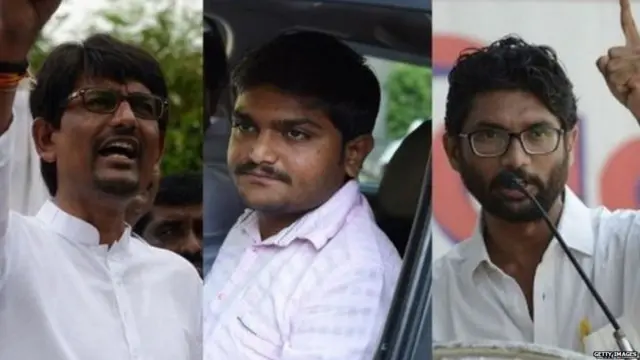 Alpesh Thakore, Hardik Patel, Jignesh Mewani