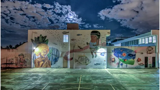 Paredesm esportesdasortehospital psiquiátrico após intervenções artísticas