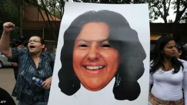 Protesta enb Honduras por el asesinato de Berta Cáceres.