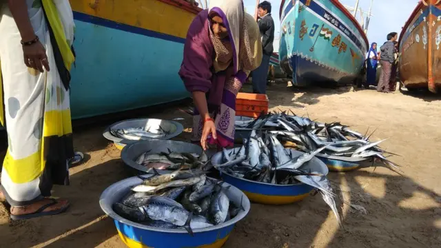 માછલાં વેચતી મહિલા