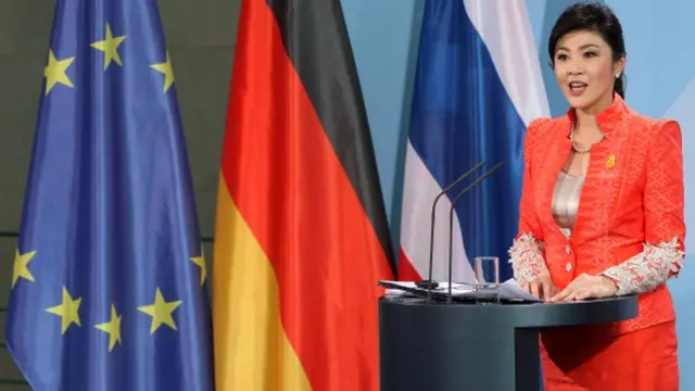 น.ส.ยิ่งลักษณ์ ชินวัตร นายกรัฐมนตรีในขณะนั้นกล่าวในการแถลงข่าวระหว่างการเยือนกรุงเบอร์ลินของเยอรมนี เมื่อวันที่ 18 ก.ค. 2555