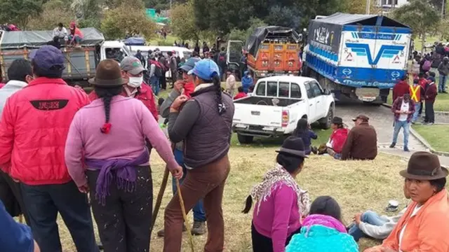 Manifestaciones de grupos indígenas en Quito.