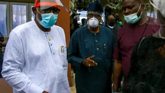 Govnor Rotimi Akeredolu for Ibidunni Ighodalo burial for Lagos