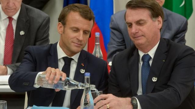 Emmanuel Macron e Jair Bolsonaro