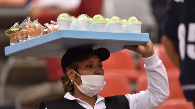 Vendedora ambulante en México