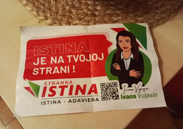 Flajer stranka Istina Adaviera