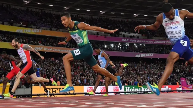 La final de los 200 metros planos de los mundiales de Londres de 2017.