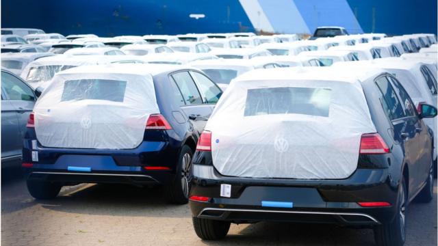 German cars preparing for export