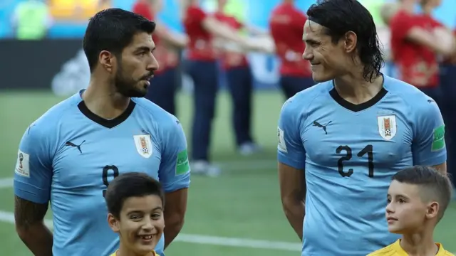 Luis Suárez y Edinson Cavani