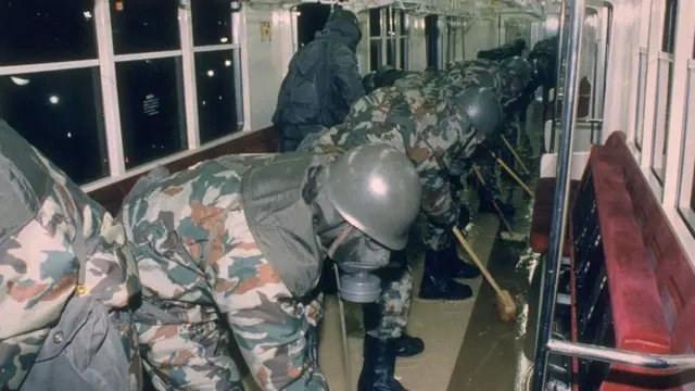 ઓમ શિનરિક્યો સંપ્રદાયે કરેલા હુમલાની તસવીર