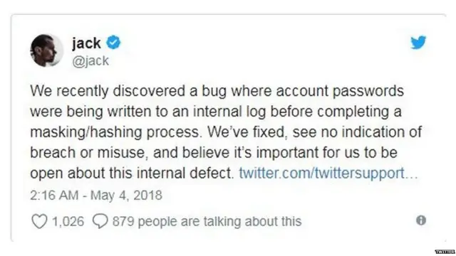 જૈક ડોર્સનું ટ્વીટ