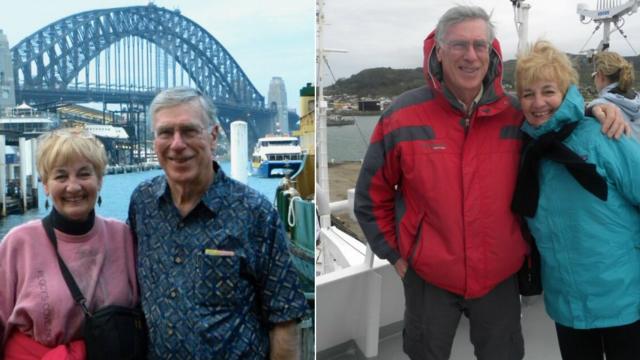Terry Wharton in Sydney (left) and en route to the New Zealand Sub-Antarctic Islands