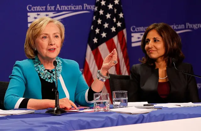 हिलेरी क्लिंटन और नीरा टंडन