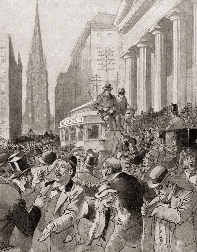 Una ilustración del pánico y la desolación durante el famoso Viernes Negro.