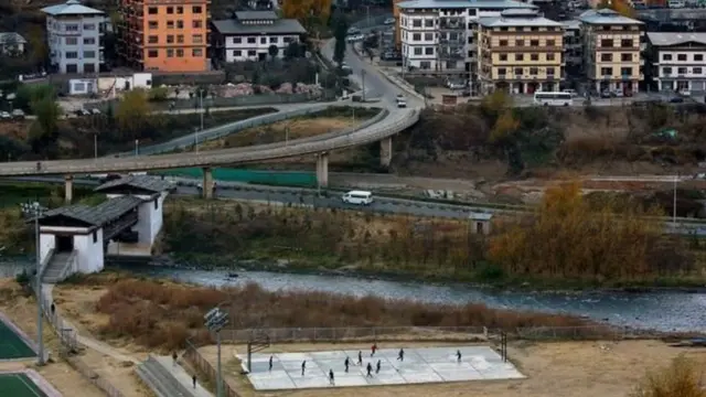 ભૂતાનના શહેરી માળખાને દર્શાવતી તસવીર