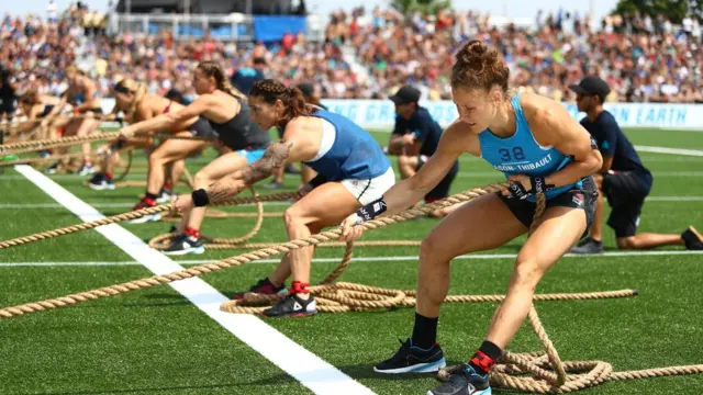 Atletas durante los CrossFit Games