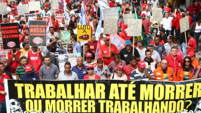 Protesto contra a reforma trabalhista