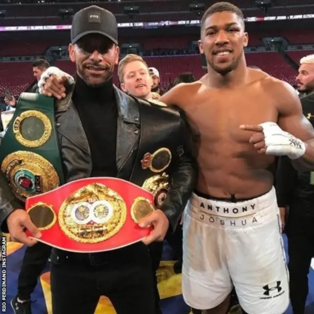 Rio Ferdinand y Anthony Joshua