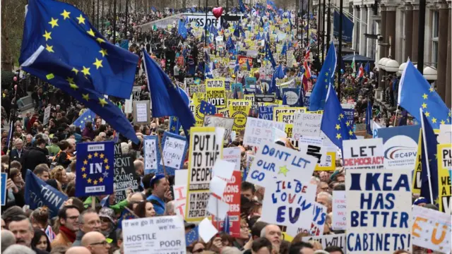 เดินขบวนต้านเบร็กซิท