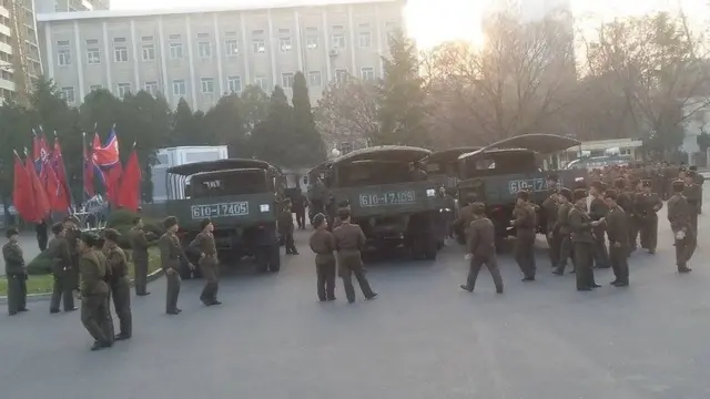 ઉત્તર કોરિયાના જવાનોની તસવીર