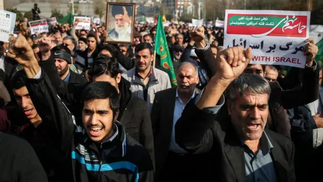 支持伊朗政府的游行