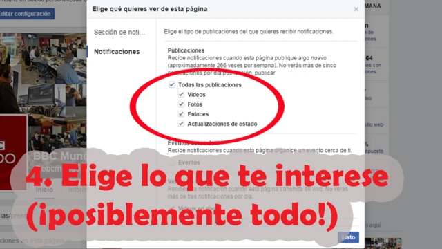 Cómo asegurarte de que aparecemos en tu Facebook, paso 4
