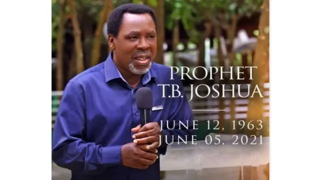 TB Joshua dead: Prophet Temitope Balogun Joshua death