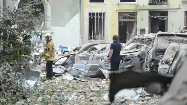 Destruction in Lviv
