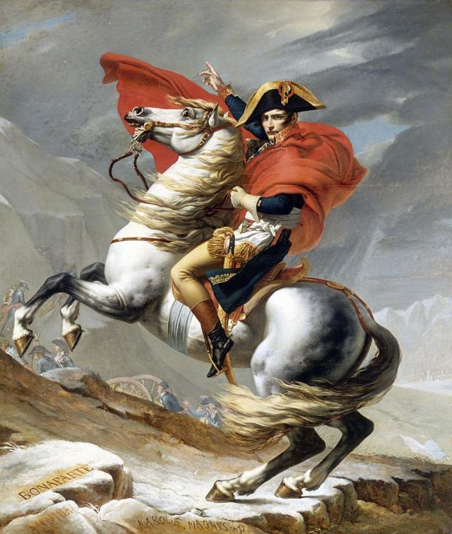 Бонапарт на перевале Сен-Бернар, картина Жак Луи Давида