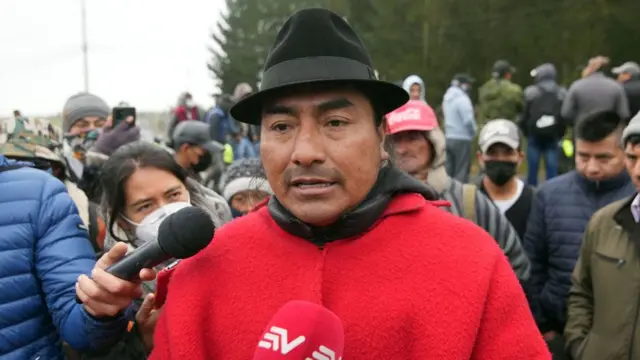 Leonidas Iza, líder de CONAIE.