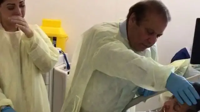 نواز شریف کی وطن واپسی تصاویر میں